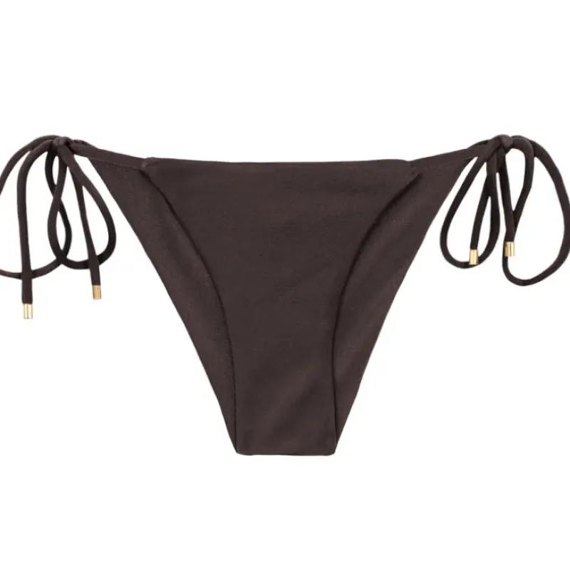 Bottom Shimmer-Coffee Cheeky-Tie>Rio de Sol Fashion